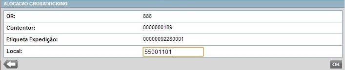 asignación de OR de cross docking